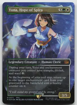 Yuna, Hope of Spira (Borderless) (Chocobo Track Foil) M FINAL FANTASY 571 NM - Image 1