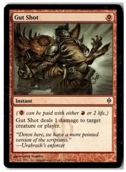 MTG Gut Shot - New Phyrexia Heavily Played English - Image 1
