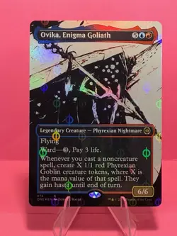 Ovika, Enigma Goliath (Showcase) (Step-and-Compleat Foil) Phyrexia: All Will Be - Image 1