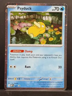Pokemon TCG Mega Evolution Psyduck MEP 007 And Golduck MEP 008 Black Star Promo - Image 2