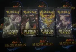 Pokemon Sun & Moon Hidden Fates Factory Sealed Booster Packs Art Set - Image 1