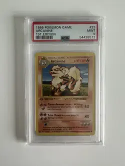 1999 POKEMON BASE SET 1ST EDITION #23 ARCANINE PSA 9 - Image 1