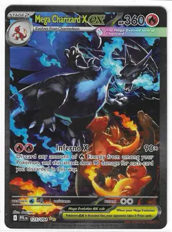 Mega Charizard X ex SIR 125/094 Phantasmal Flames Pokemon TCG Pack Fresh NM - M - Image 1