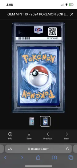 PSA 10 Squirtle IR 2024 Stellar Crown 148/142 Pokemon Mint! - Image 2