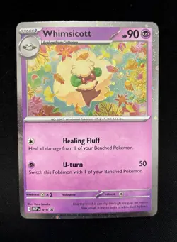 Whimsicott 019 - Promo Cosmos Holo - Phantasmal Flames NM Pokemon TCG - Image 1