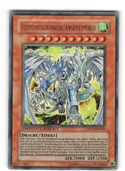 Yugioh STERNENSTAUBDRACHE/ANGRIFFSMODUS , dpct-de003 Ultra Rare deutsch Exc - Image 1