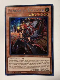Yugioh Fiendsmith Engraver MP25-EN081 2025 1st Edition Prismatic Secret Rare NM - Image 1