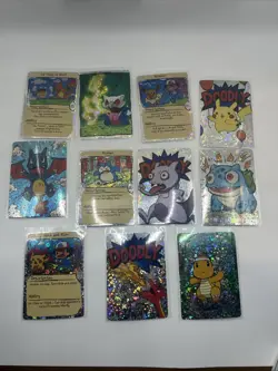 100 Card Lot - Pokedoodly Fan Art Custom w/ 11 Holos Gengar Charizard Pikachu + - Image 2