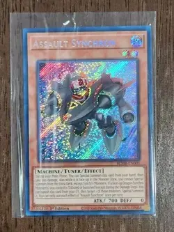 Assault Synchron ERROR HOLO BLEED Yu-Gi-Oh! TCG Card Secret Rare BLMR-EN003 NM - Image 1