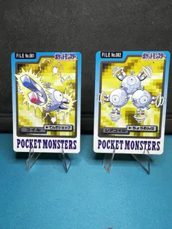 Pokemon Carddass Card Magnemite Magneton Bandai Pocket Monsters 1997 Japan - Image 1