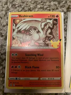 Pokemon TCG: Celebrations Reshiram 002/025 & Zekrom 010/025 Holo Rare LOT 25th - Image 5