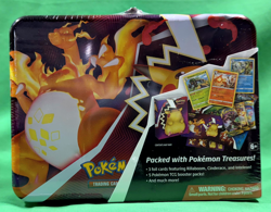 2020 Pokemon TCG Fall Charizard Collectors Treasure Chest Lunch Box Tin ~ Sealed - Image 1