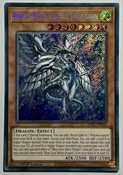Blue-Eyes Abyss Dragon RA01-EN016 (NM) Secret Rare 1st Edition YuGiOh! TCG - Image 1