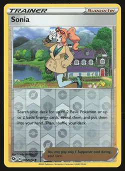 Champion's Path Sonia #65/73 Reverse Holo Pokemon Card - Image 1