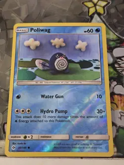 Poliwag 30/149 Sun & Moon Reverse Holo And Regular Pokemon Card Lot Of 2 - Image 3