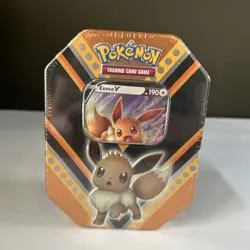 Pokemon Trading Card Game: Eevee V Powers Tin 2021 4 Packs - Image 1