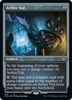 1x Aether Vial - Foil Etched NM-Mint, English Double Masters 2022 MTG Magic - Image 1