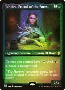 Jaheira, Friend of the Forest *Foil Etched* - CLB-BF NM Magic The Gathering MTG - Image 1