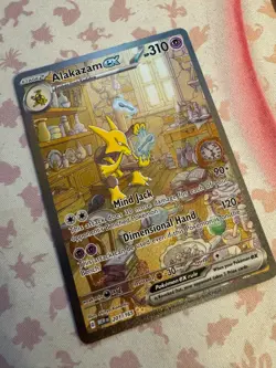 Alakazam EX 201/165 Scarlet and Violet 151 Special Illustration Pokemon TCG NM - Image 1