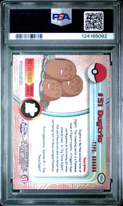 2000 TOPPS CHROME POKEMON T.V. #51 DUGTRIO PSA 9 - Image 2