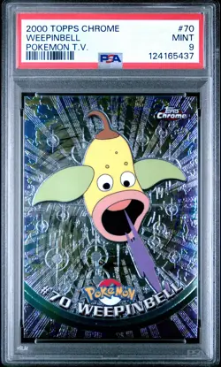2000 TOPPS CHROME POKEMON T.V. #70 WEEPINBELL PSA 9 - Image 1