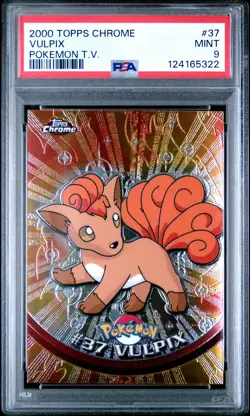 2000 TOPPS CHROME POKEMON T.V. #37 VULPIX PSA 9 - Image 1