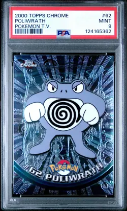 2000 TOPPS CHROME POKEMON T.V. #62 POLIWRATH PSA 9 - Image 1