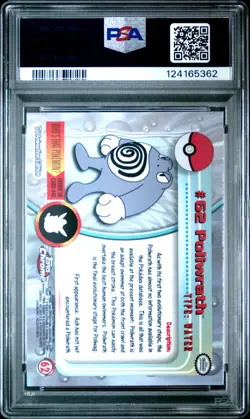 2000 TOPPS CHROME POKEMON T.V. #62 POLIWRATH PSA 9 - Image 2