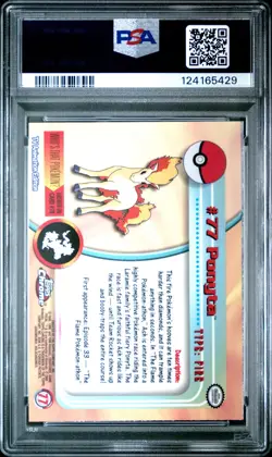 2000 TOPPS CHROME POKEMON T.V. #77 PONYTA PSA 9 - Image 2