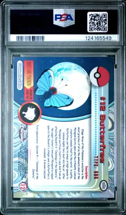 2000 TOPPS CHROME POKEMON T.V. #12 BUTTERFREE PSA 9 - Image 2