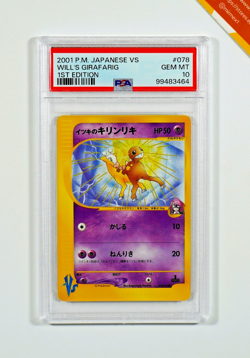 Pokemon PSA 10 Will's Girafarig #078 1st Edition VS 2001 Japanese - Image 1