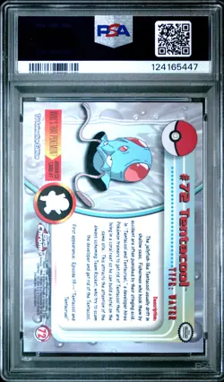 2000 TOPPS CHROME POKEMON T.V. #72 TENTACOOL PSA 9 - Image 2