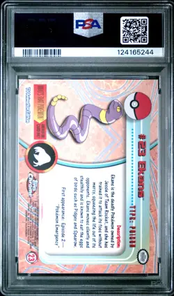 2000 TOPPS CHROME POKEMON T.V. #23 EKANS PSA 9 - Image 2