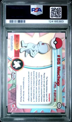 2000 TOPPS CHROME POKEMON T.V. #66 MACHOP PSA 9 - Image 2