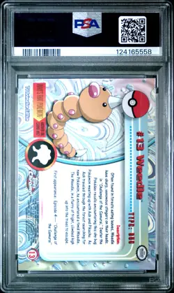 2000 TOPPS CHROME POKEMON T.V. #13 WEEDLE PSA 9 - Image 2