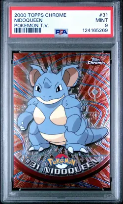 2000 TOPPS CHROME POKEMON T.V. #31 NIDOQUEEN PSA 9 - Image 1