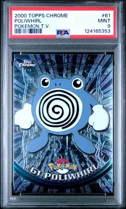 2000 TOPPS CHROME POKEMON T.V. #61 POLIWHIRL PSA 9 - Image 1