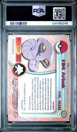 2000 TOPPS CHROME POKEMON T.V. #24 ARBOK PSA 9 - Image 2