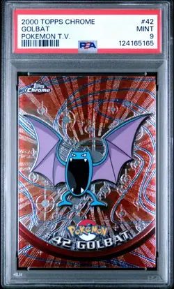 2000 TOPPS CHROME POKEMON T.V. #42 GOLBAT PSA 9 - Image 1
