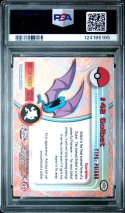 2000 TOPPS CHROME POKEMON T.V. #42 GOLBAT PSA 9 - Image 2