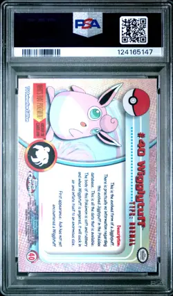 2000 TOPPS CHROME POKEMON T.V. #40 WIGGLYTUFF PSA 9 - Image 2