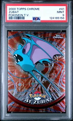 2000 TOPPS CHROME POKEMON T.V. #41 ZUBAT PSA 9 - Image 1