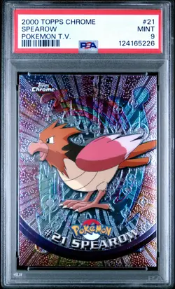 2000 TOPPS CHROME POKEMON T.V. #21 SPEAROW PSA 9 - Image 1