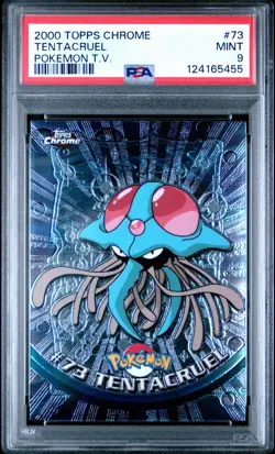 2000 TOPPS CHROME POKEMON T.V. #73 TENTACRUEL PSA 9 - Image 1