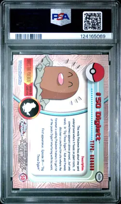 2000 TOPPS CHROME POKEMON T.V. #50 DIGLETT PSA 9 - Image 2