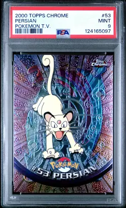 2000 TOPPS CHROME POKEMON T.V. #53 PERSIAN PSA 9 - Image 1