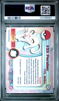 2000 TOPPS CHROME POKEMON T.V. #53 PERSIAN PSA 9 - Image 2