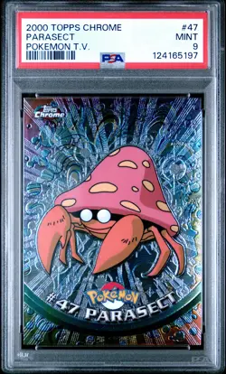 2000 TOPPS CHROME POKEMON T.V. #47 PARASECT PSA 9 - Image 1
