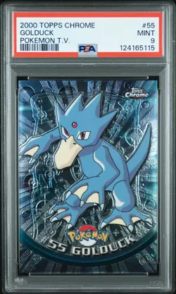 2000 TOPPS CHROME POKEMON T.V. #55 GOLDUCK PSA 9 - Image 1