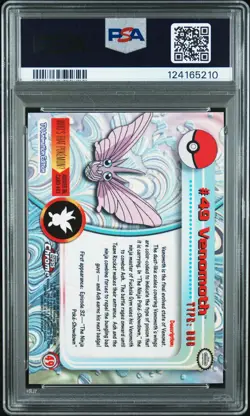 2000 TOPPS CHROME POKEMON T.V. #49 VENOMOTH PSA 9 - Image 2